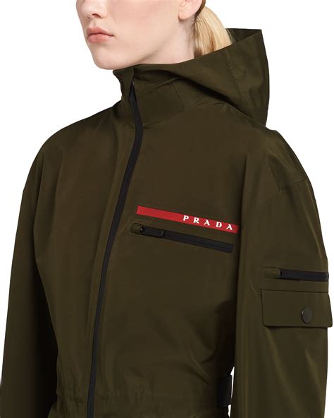 prada gore jacket navy|Prada bomber jacket.